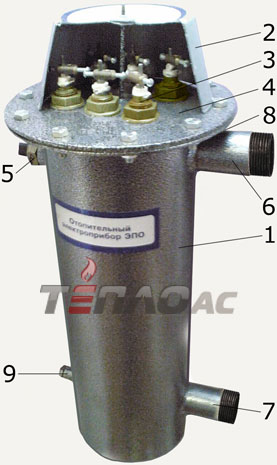 Чертеж электрокотла ЭВАН ЭПО 9,45 кВт